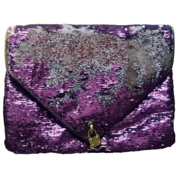ALEXIS HUDSON Sequin Clutch Envelope Style Magnetic Closure NEW w/Tag - Picture 2 of 16